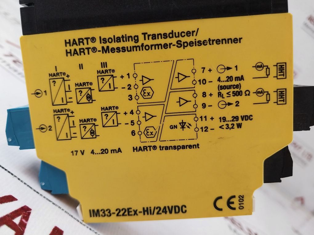 Turck Im33-22Ex-hi Hart Isolating Transducer 24Vdc