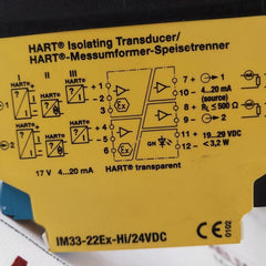 Turck Im33-22Ex-hi Hart Isolating Transducer 24Vdc