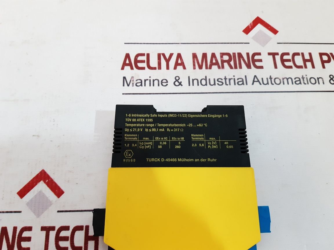 Turck Im33-22Ex-hi/24Vdc Hart Isolating Transducer