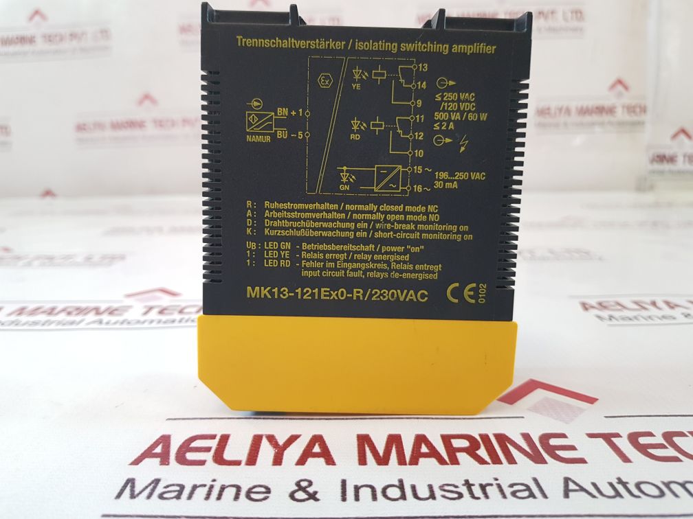 Turck Mk13-121Ex0-r/230Vac Isolating Switching Amplifier