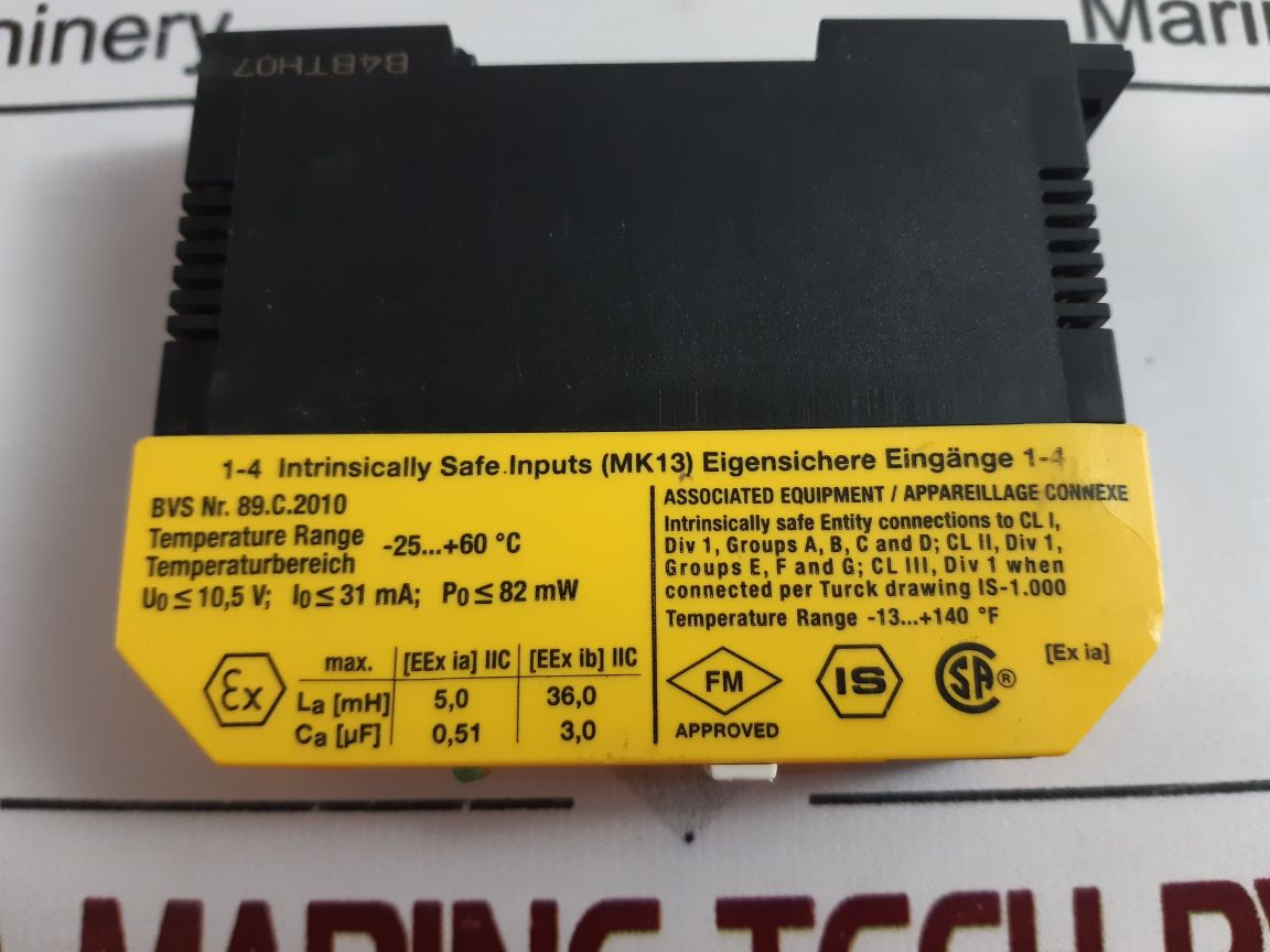 Turck mk13-vp-ex0/24vdc multi modul switching amplifier