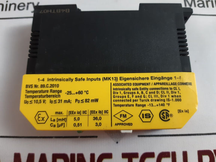 Turck mk13-vp-ex0/24vdc multi modul switching amplifier