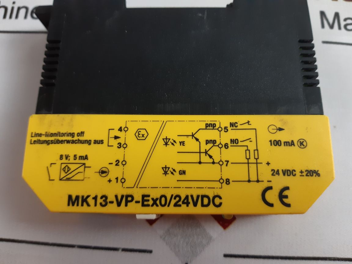 Turck mk13-vp-ex0/24vdc multi modul switching amplifier