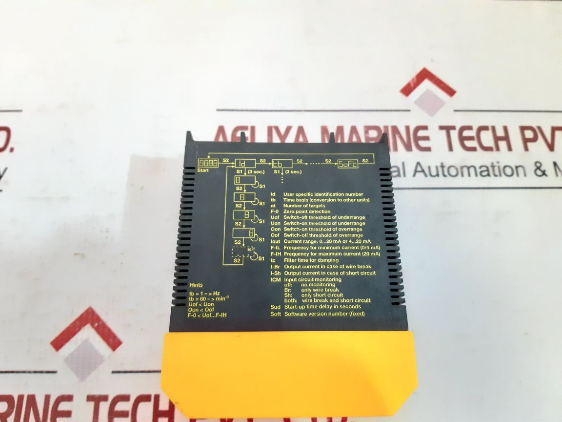 Turck Mk21-122-ri Rotational Speed Monitor With Analogue Output