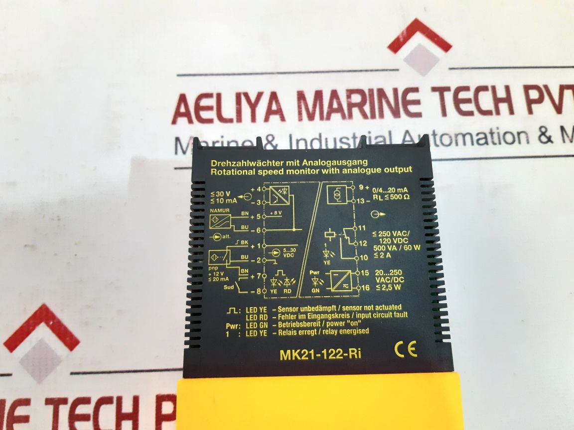Turck Mk21-122-ri Rotational Speed Monitor With Analogue Output