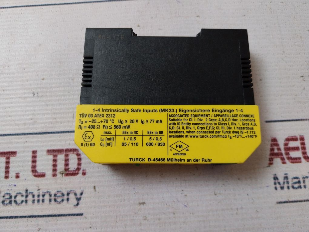 Turck Mk33-11Ex0-pli Multi Module Single Channel Loop Isolator 24Vdc