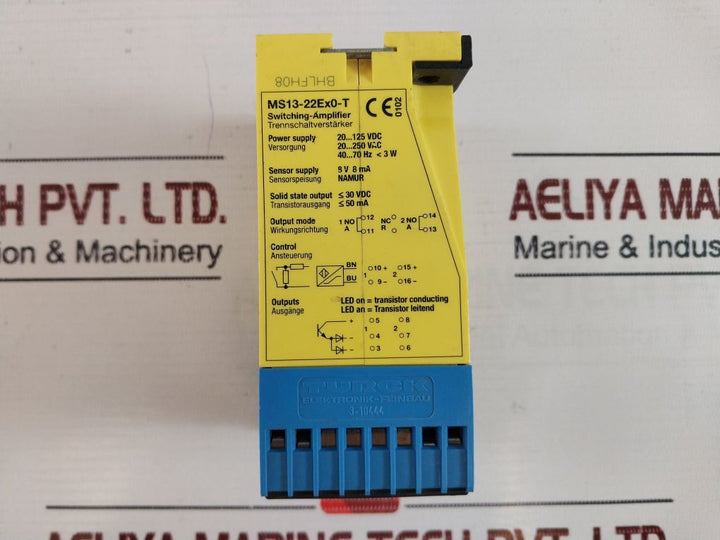 Turck Ms13-22Ex0-t Switching Amplifier 30Vdc 50Ma