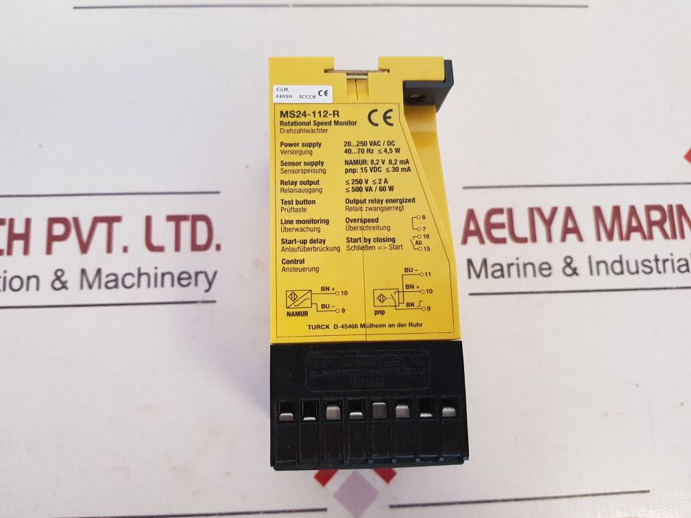 Turck Ms24-112-r Multi Safe Rotational Speed Monitor