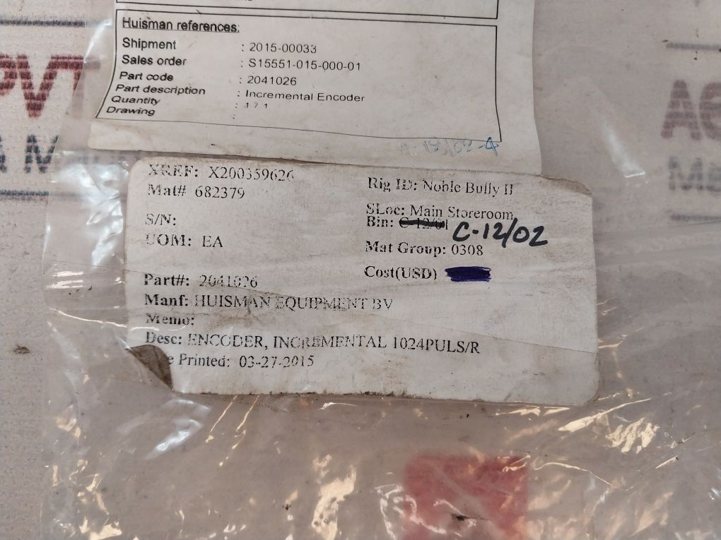 Turck Ri-09H6E-2F1024-c 1M Incremental Encoder