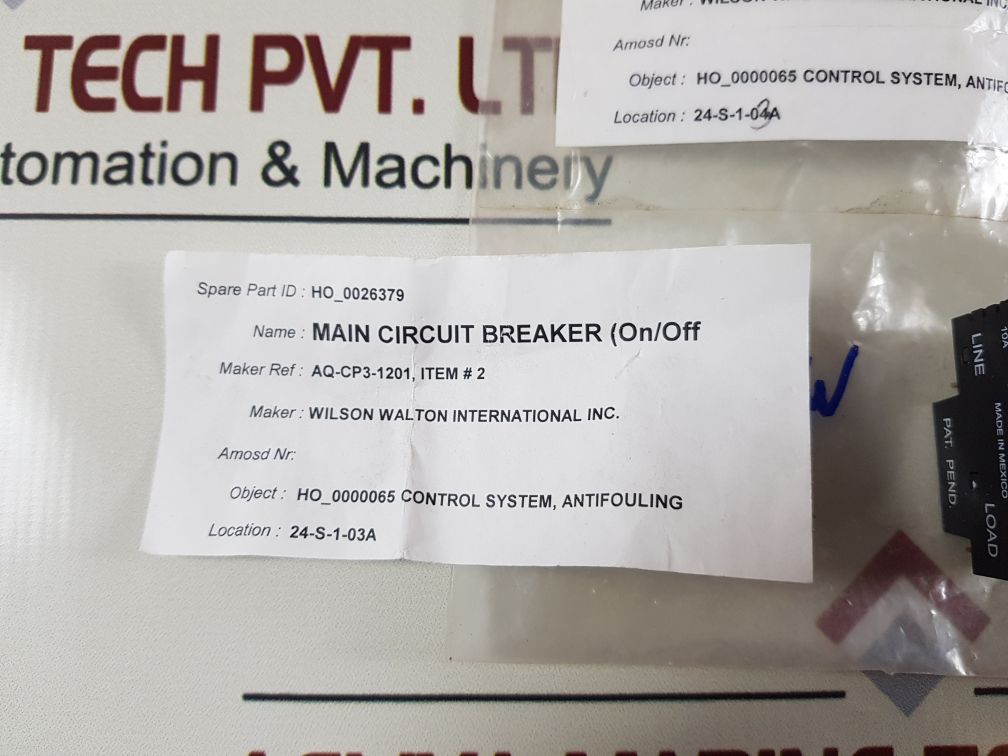 Tyco/potter & brumfield w33-s4b1q-10 circuit breaker