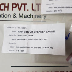 Tyco/potter & brumfield w33-s4b1q-10 circuit breaker