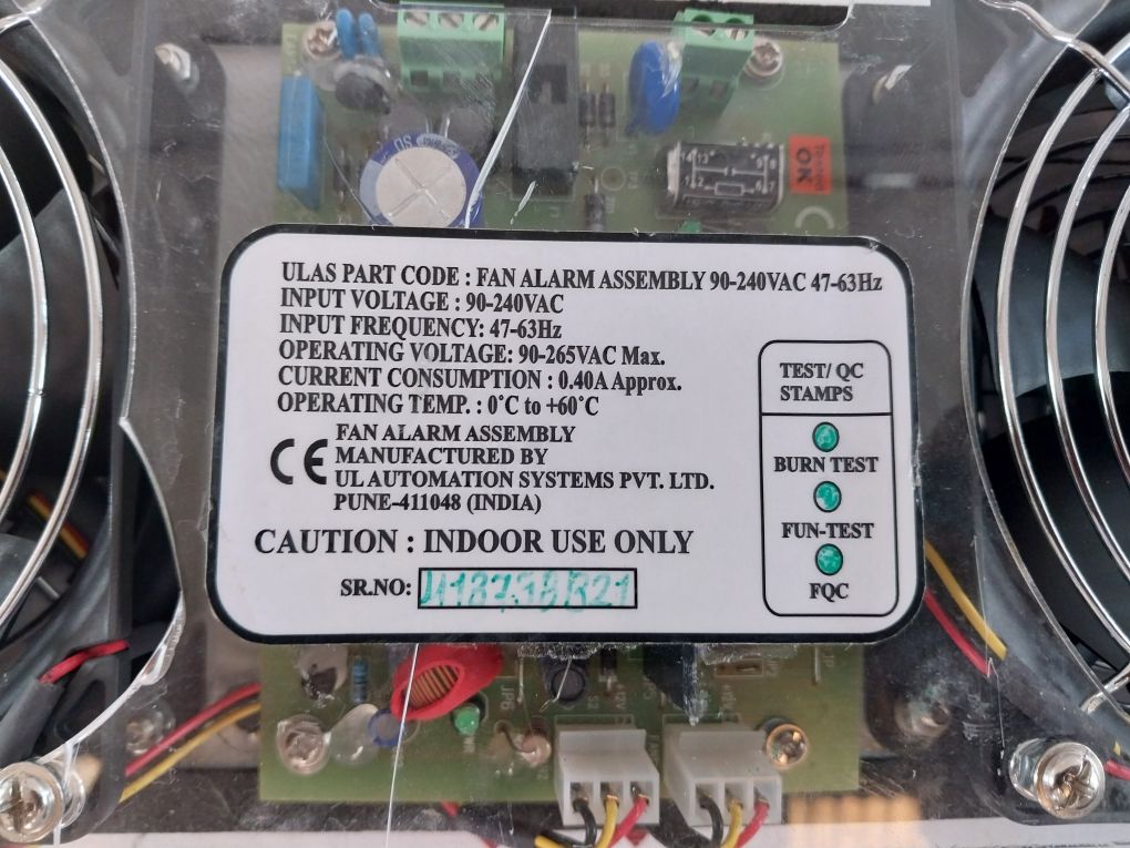 Ul Automation Fan Alarm Assembly 90-240Vac 47-63Hz