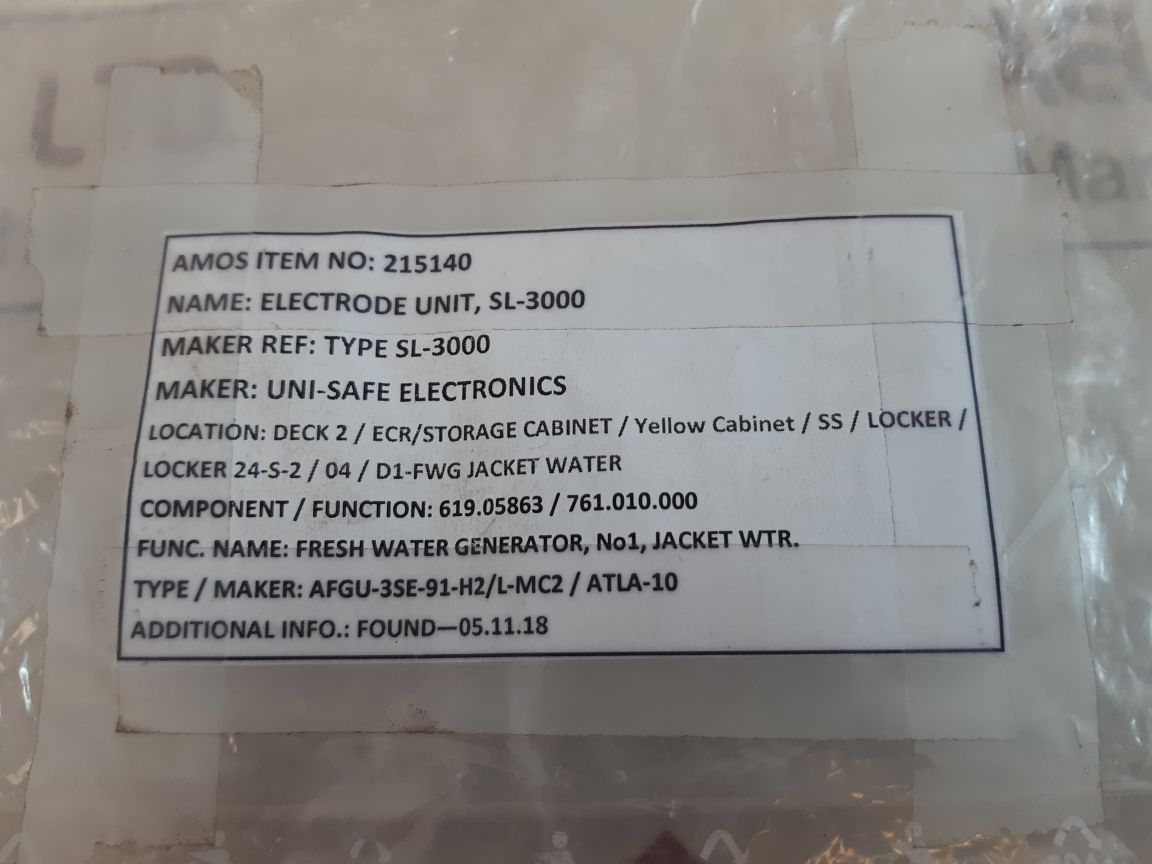 Uni-safe electronics sl-3000 electrode unit