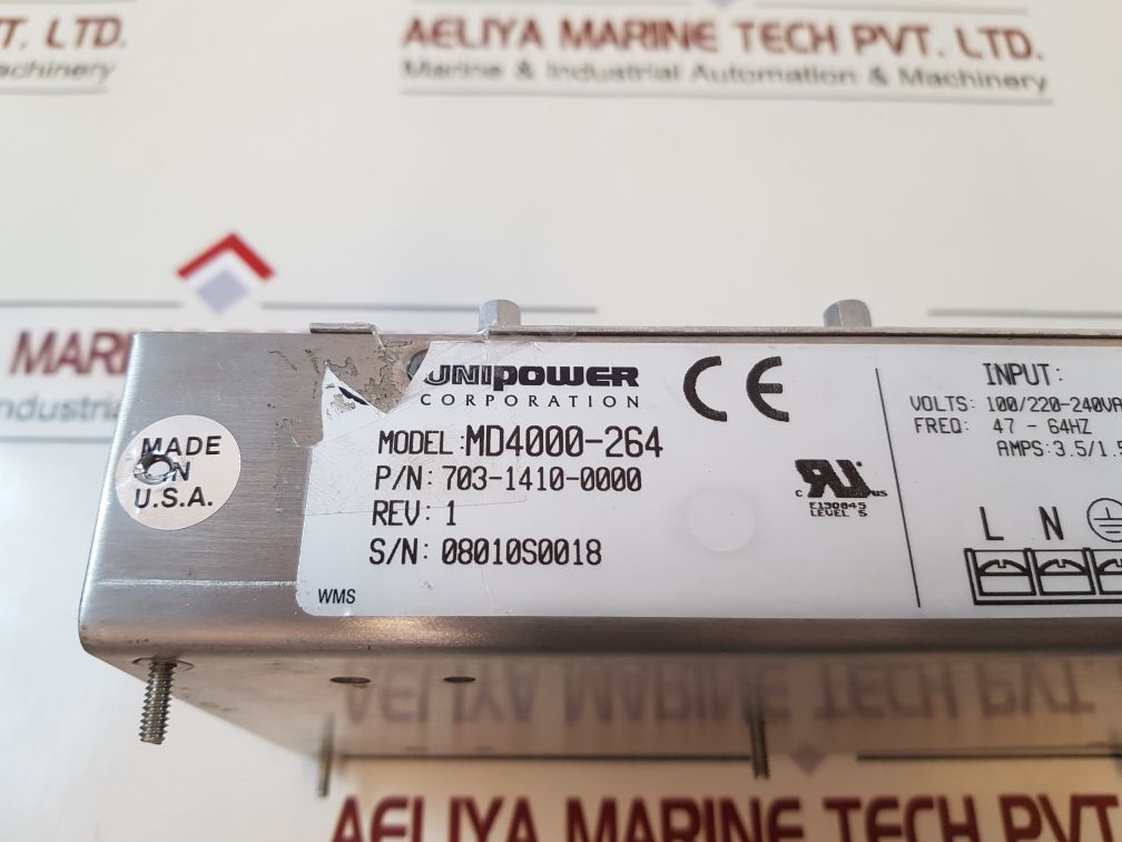 Unipower 703-1410-0000 Power Supply 100/220-240Vac