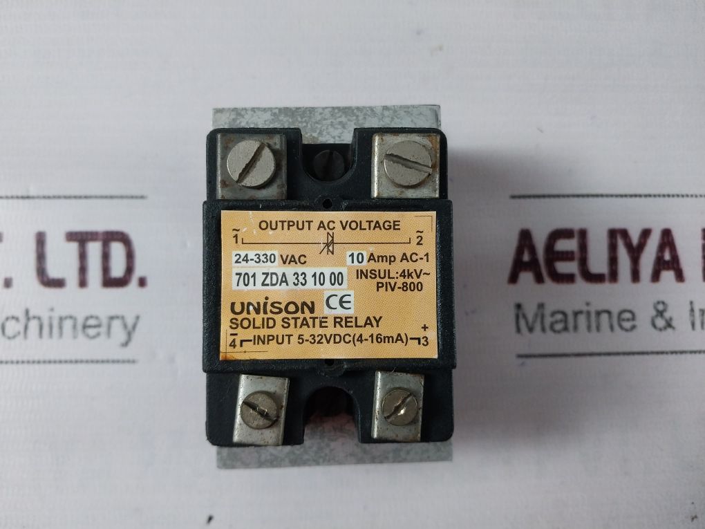 Unison 701 Zda 33 10 00 Solid State Relay 24-330 Vac 10 Amp Ac-1