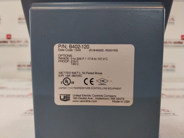 United Electric B402-120 Temperature Switch
