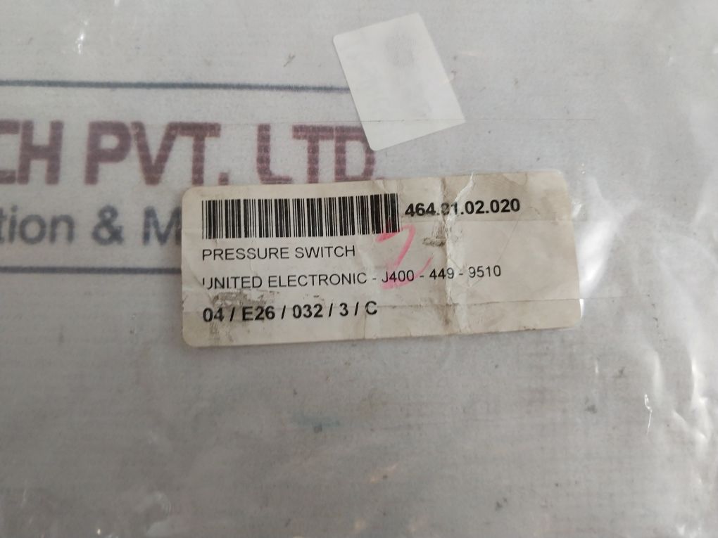 United Electric J400-449 Pressure Switch
