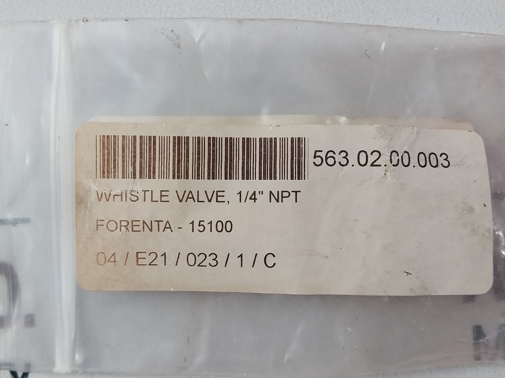 United Randleman Whistle Valve, 1/4