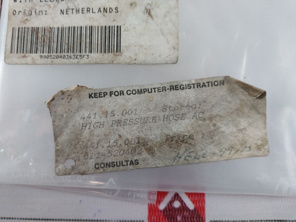 Unitor 520403 High Pressure Hose Ac With Elbow