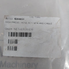 Unitor 5204031 High Press Hose Ac 1 Mtr And Cable