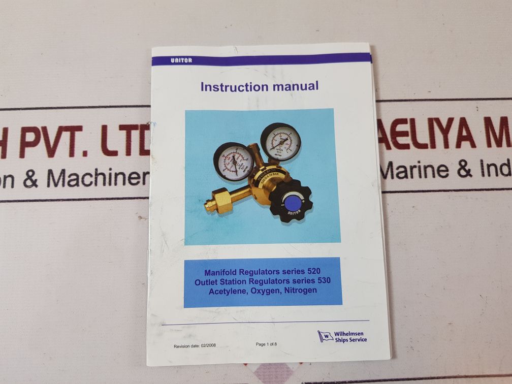 Unitor 530 Ac 1.5Bar Pressure Regulator Manometer Acetylene 611-510030