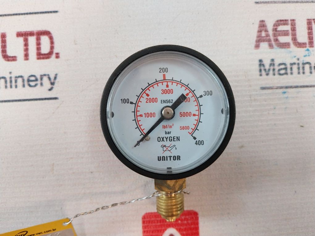 Unitor En562 Oxygen Regulator Gauge 0-400 Bar
