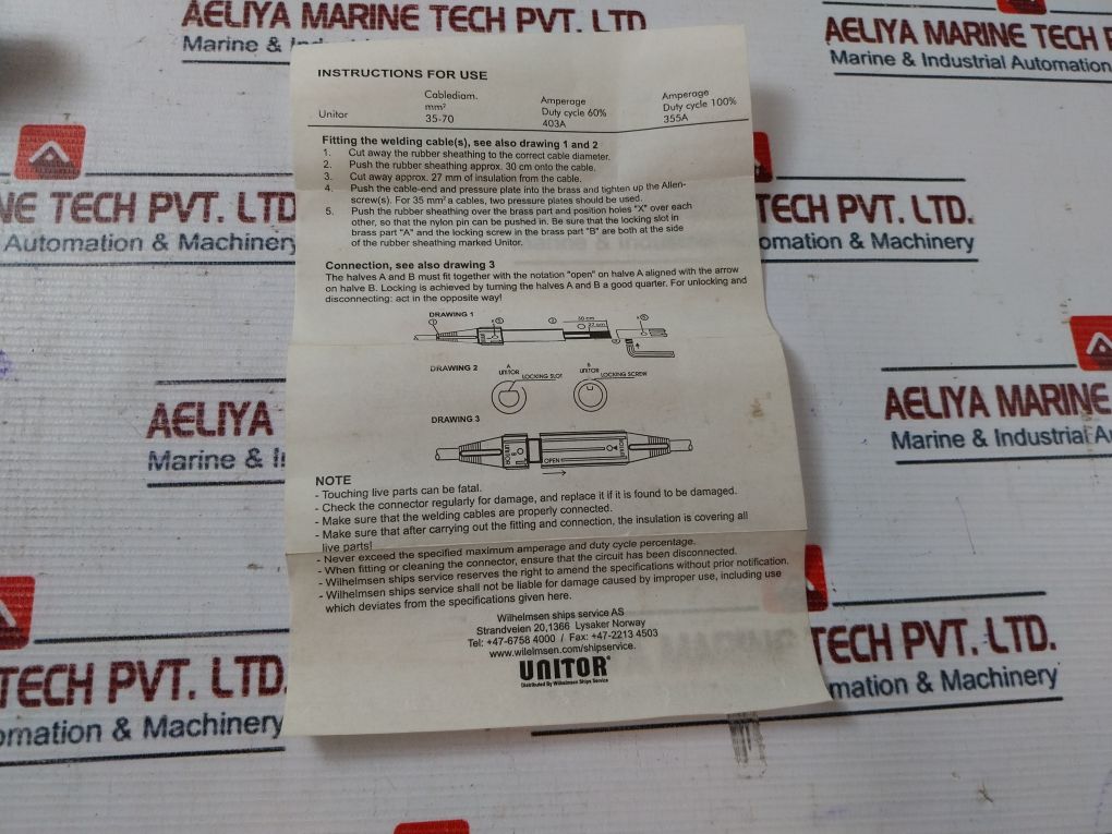 Unitor En60974-12 Diamcable