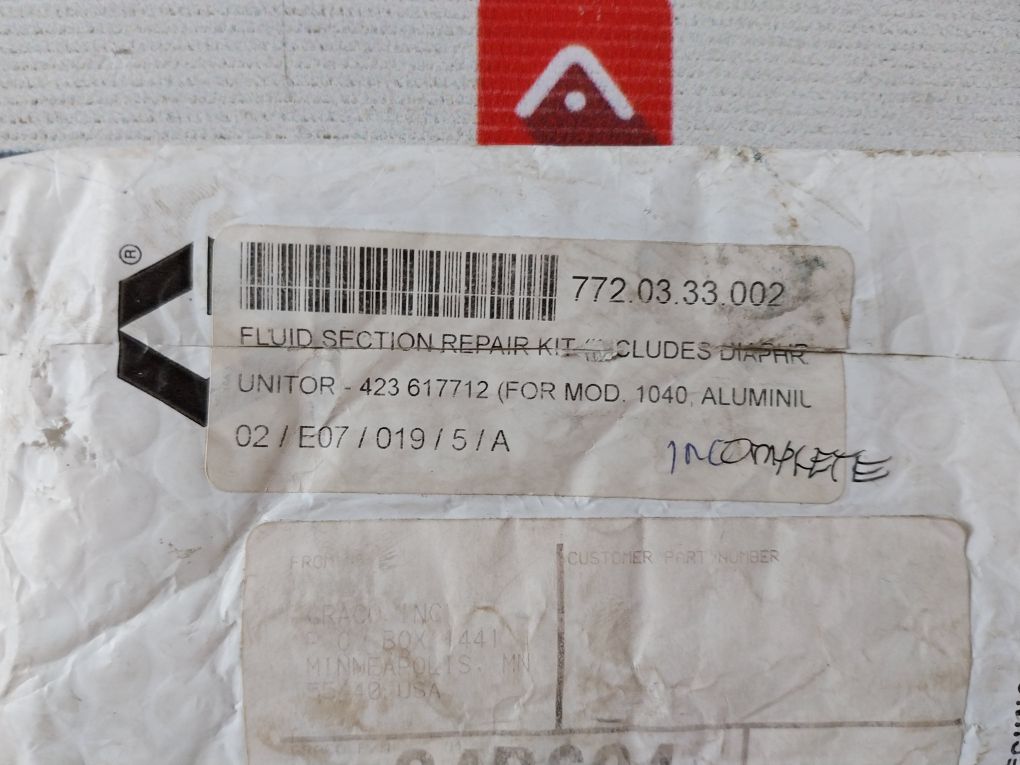 Unitor Fluid Section Includes Diaphragm