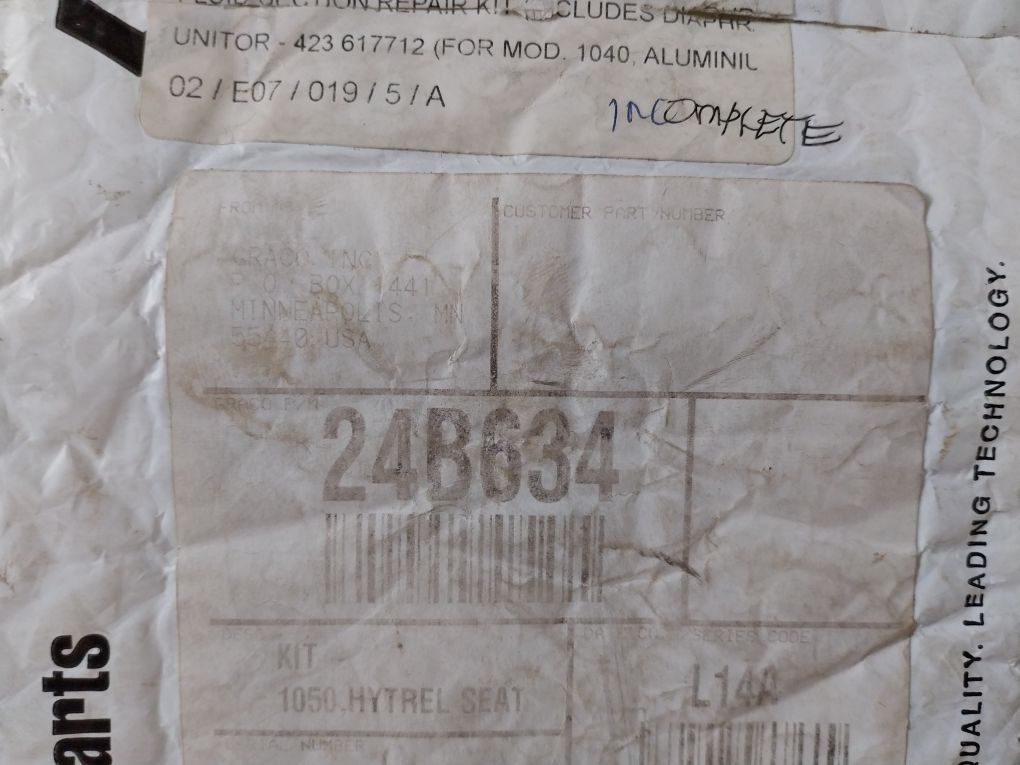 Unitor Fluid Section Includes Diaphragm