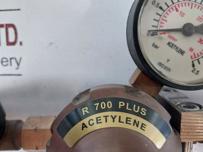 Unitor R700 Plus Acetylene Pressure Regulator Fr50 Flashback Arrester