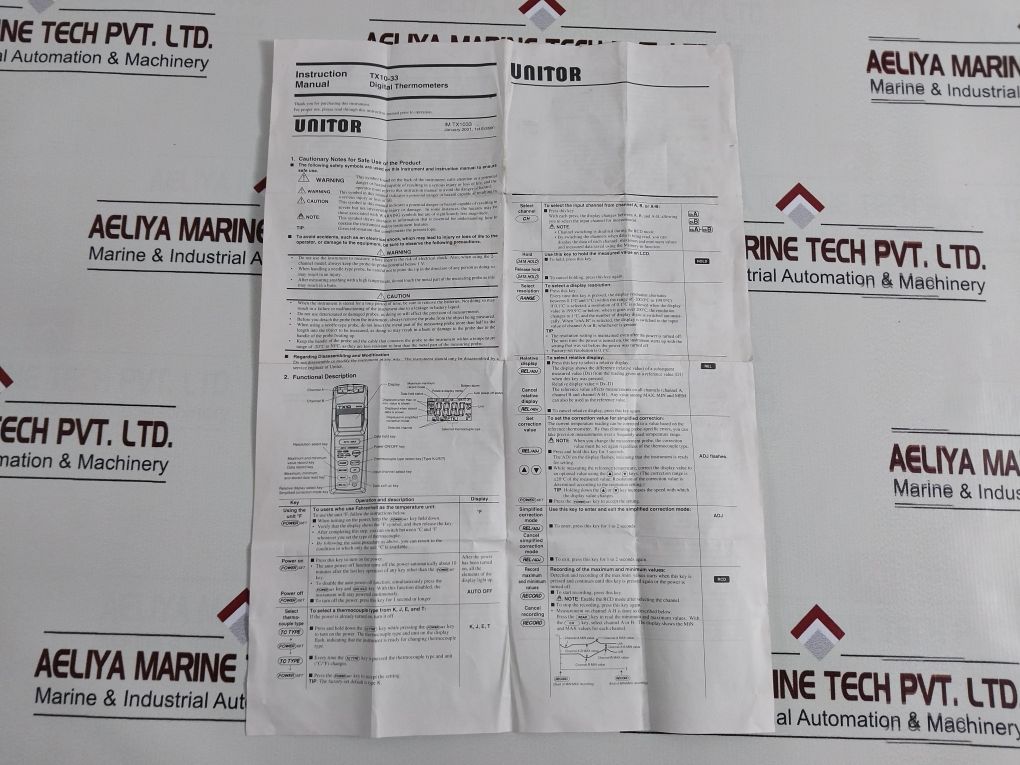 Unitor Tx10-33 Digital Thermometer