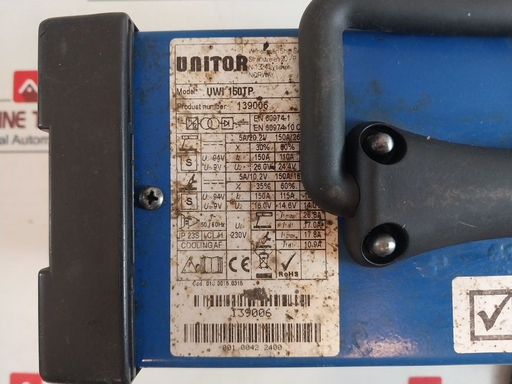 Unitor Uwi 150 Tp Portable Welder/ Welding Machine 230V