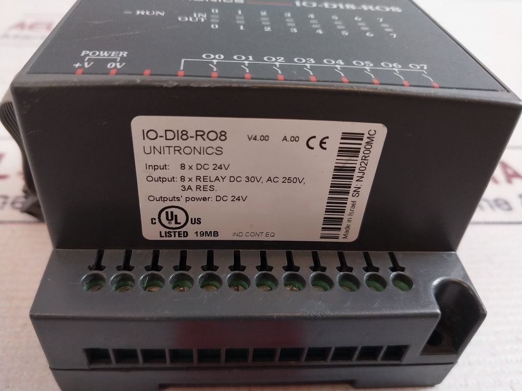 Unitronics Io-di8-ro8 I/O Expansion Module Dc 24V