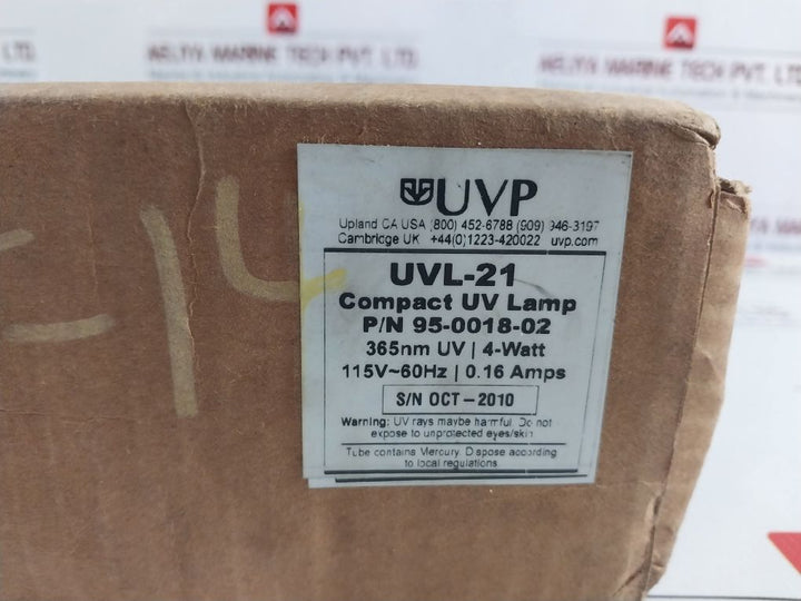 Uvp Uvl-21 Compact Uv Light Lamp 365Nm Uv. 4-watt
