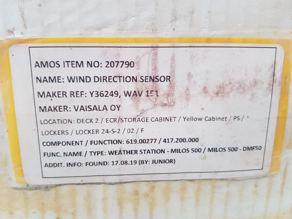 Vaisala Wav151 Wind Direction Sensor
