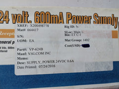 Valcom Vp-624B Power Supply 24 Vdc 0.6A