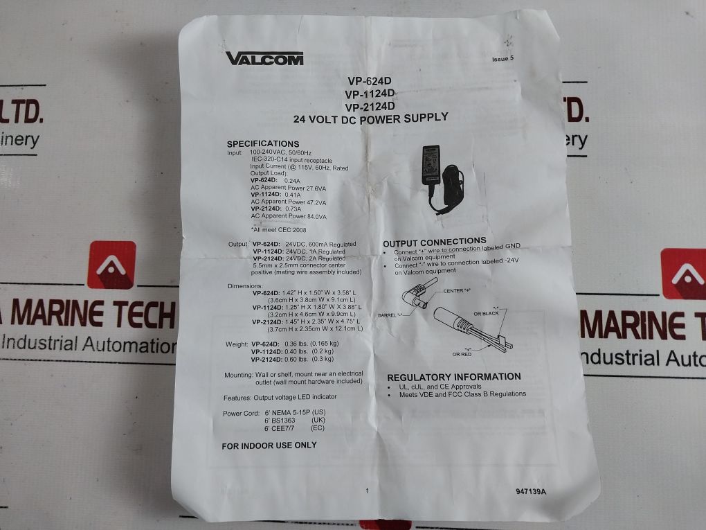 Valcom Vp-624D Switching Power Supply