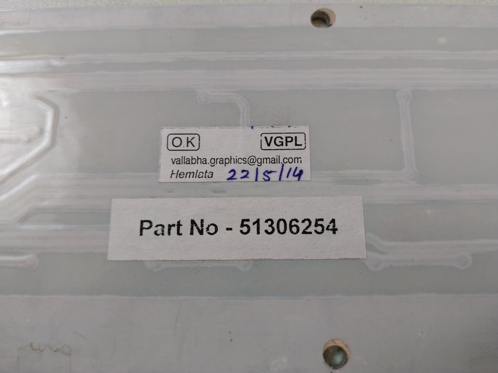 Vallabha Graphics 51306214-100 Control Panel Rev At2