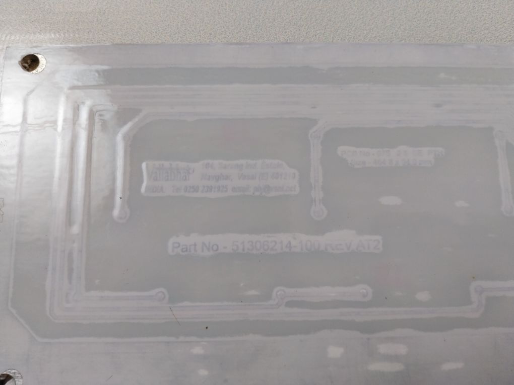 Vallabha Graphics 51306214-100 Control Panel Rev At2