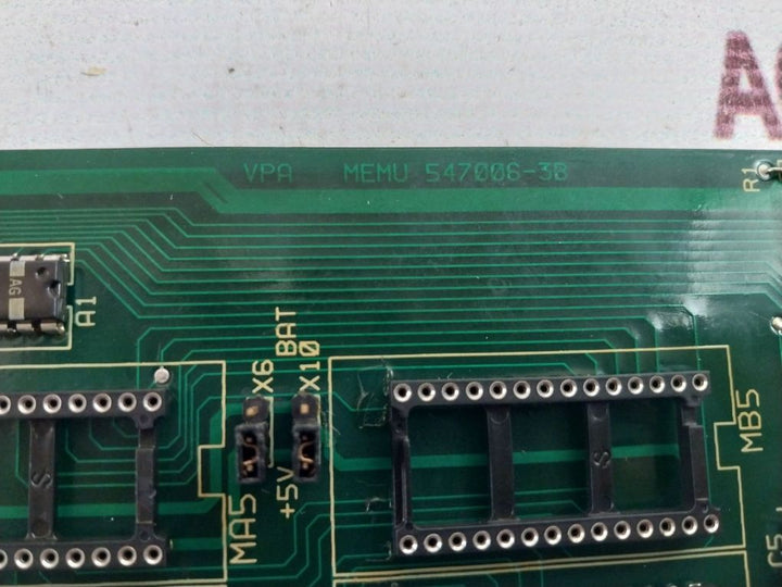 Valmet Automation 547006-3A Memory Board M8510401 M1