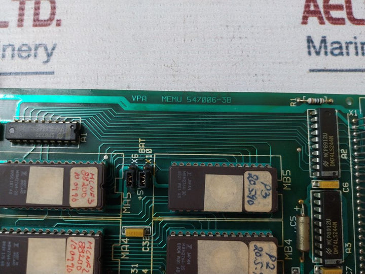 Valmet Automation Vpa Memu 547006-3B Memory Board M851040 1 M1