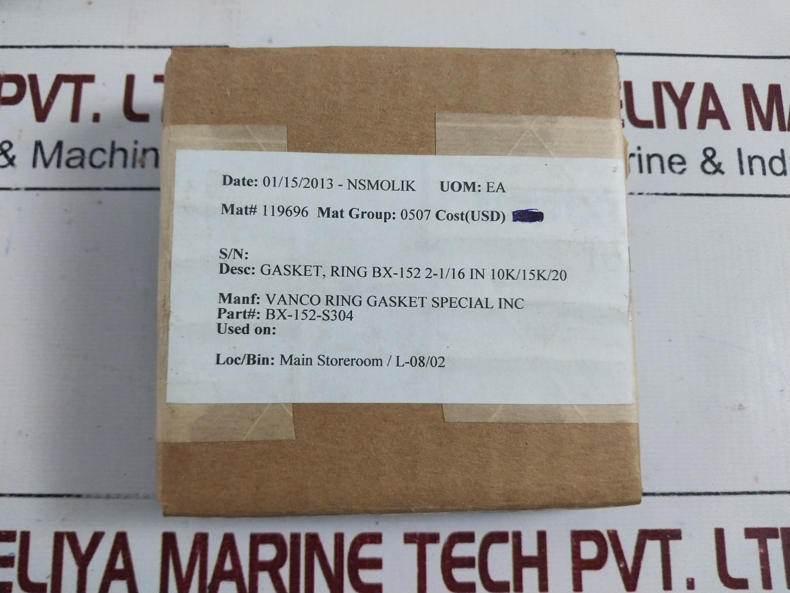 Vanco Bx-152-s304 Gasket Ring Bx152-s304-4