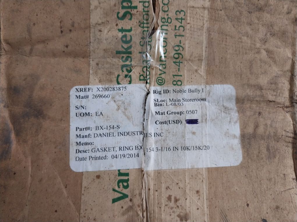 Lot Of 4X Vanco 3-14 Bx154-d-c1-4 Gasket Ring