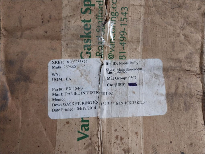 Lot Of 4X Vanco 3-14 Bx154-d-c1-4 Gasket Ring