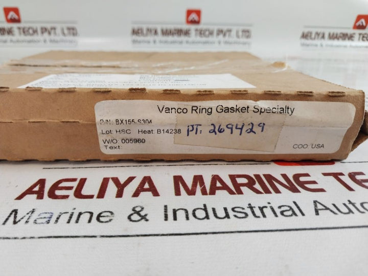 Vanco 6-15 Bx155-s304-4 Gasket Ring