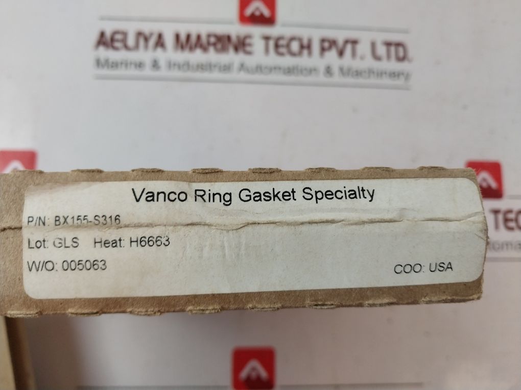 Vanco Bx155-s316-4 Gasket Ring 6A0003