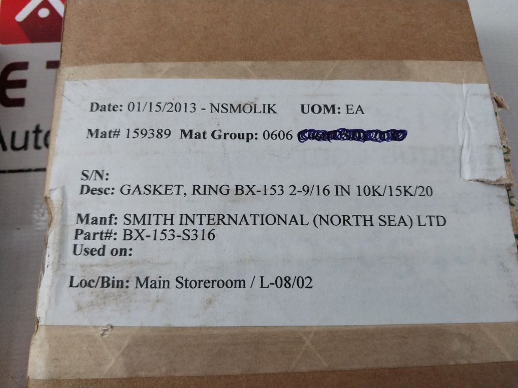 Vanco Ring Bx153-s316-4 Gasket Ring