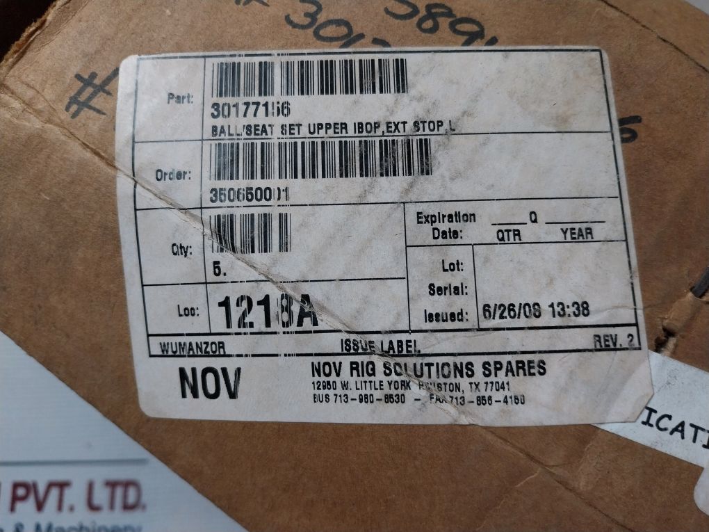 Varco 30177156 Spares Upper Ibop Large Bore Kit