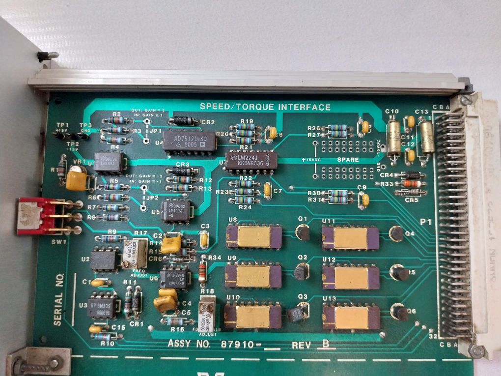 Varco 87910-591 Rev B Speed Torque Interface Pcb