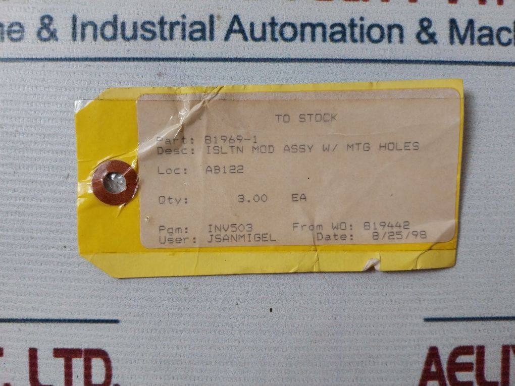 Varco Bj 81969-1 Isolation Module